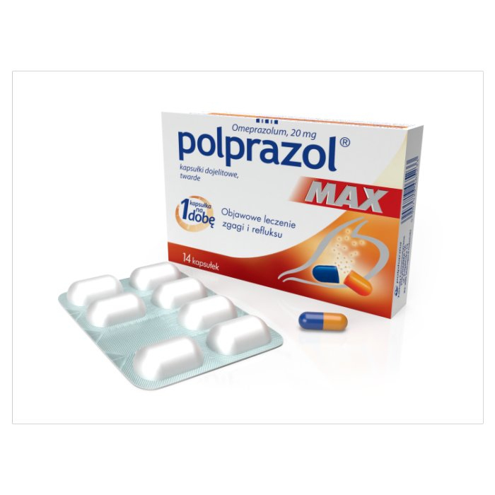 Polprazol MAX 20 mg 14 kapsułek dojelitowych twardych