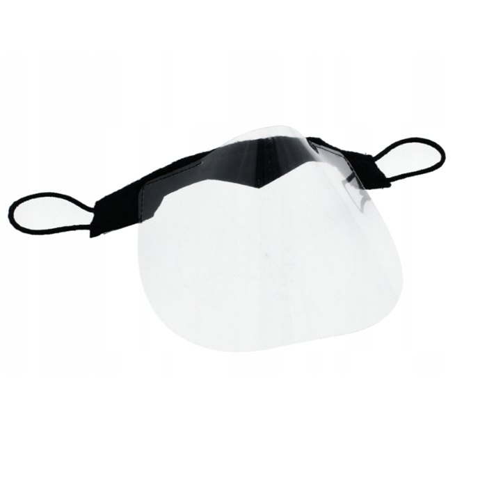 Półprzyłbica przezroczysta do okularów - czarna 1 szt.