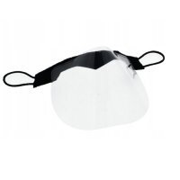 Półprzyłbica przezroczysta do okularów - czarna 1 szt.