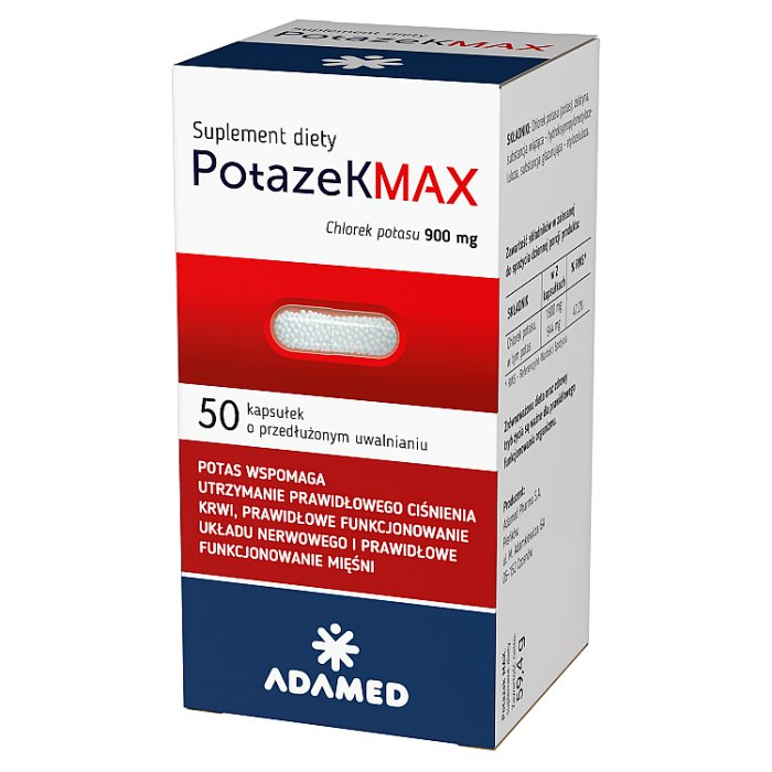 Potazek Max kapsułki o przedłużonym uwalnianiu, 50 szt.