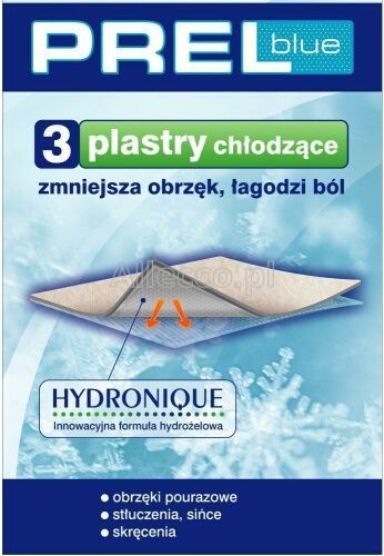 PREL BLUE plaster chłodzący hydrożelowy 3 szt.