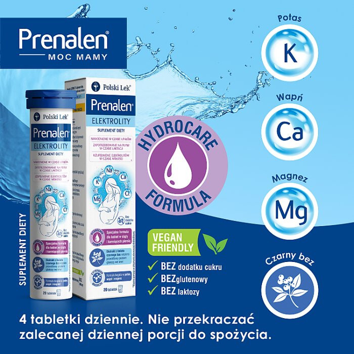 Prenalen Elektrolity dla kobiet w ciąży i karmiących tabletki musujące, 20 szt.
