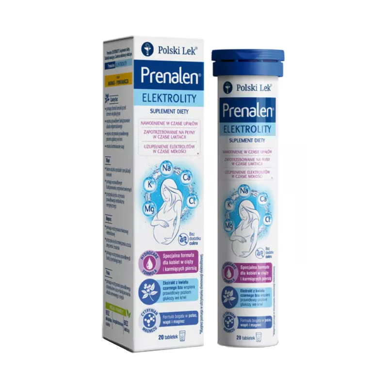 Prenalen Elektrolity dla kobiet w ciąży i karmiących tabletki musujące, 20 szt.
