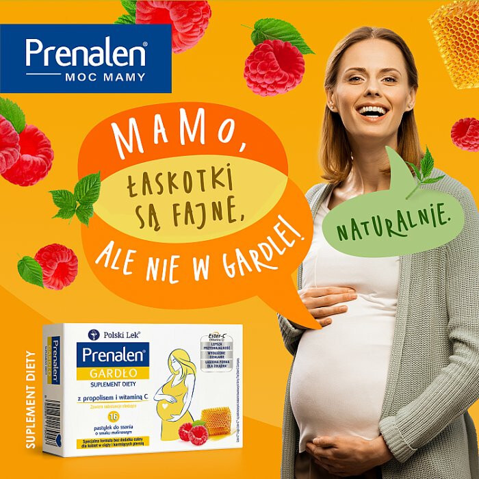 Prenalen Gardło z propolisem i witaminą C 16 pastylek