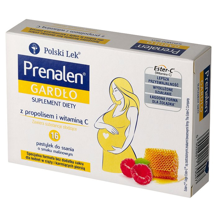 Prenalen Gardło z propolisem i witaminą C 16 pastylek