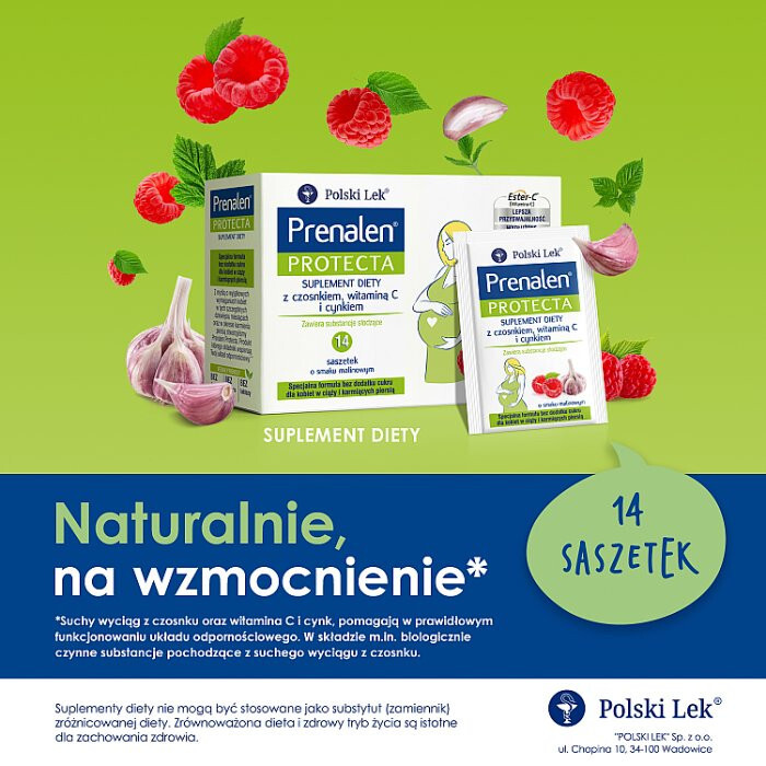 Prenalen proszek do rozpuszczania (smak malinowy) 14 saszetek