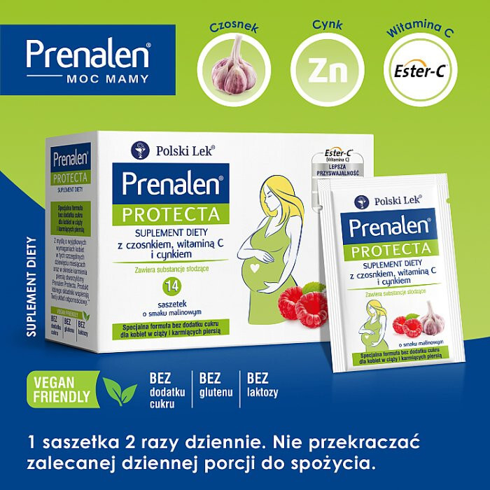 Prenalen proszek do rozpuszczania (smak malinowy) 14 saszetek