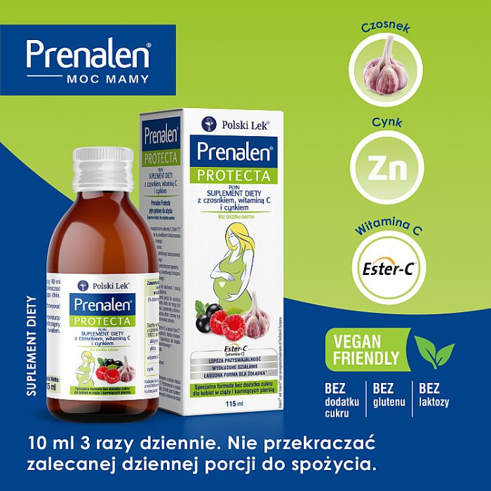 Prenalen Protecta płyn bez dodatku cukru, 115 ml