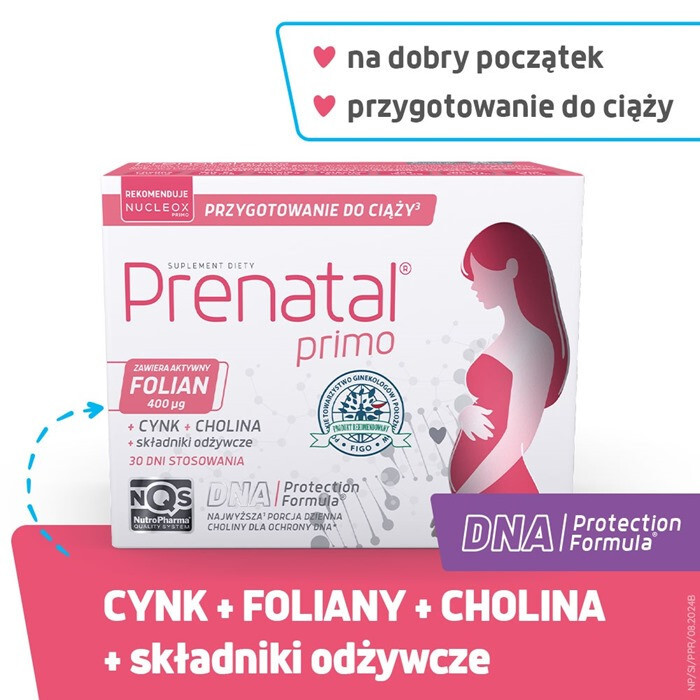 Prenatal Primo witaminy i minerały dla kobiet planujących ciążę, 30 szt.