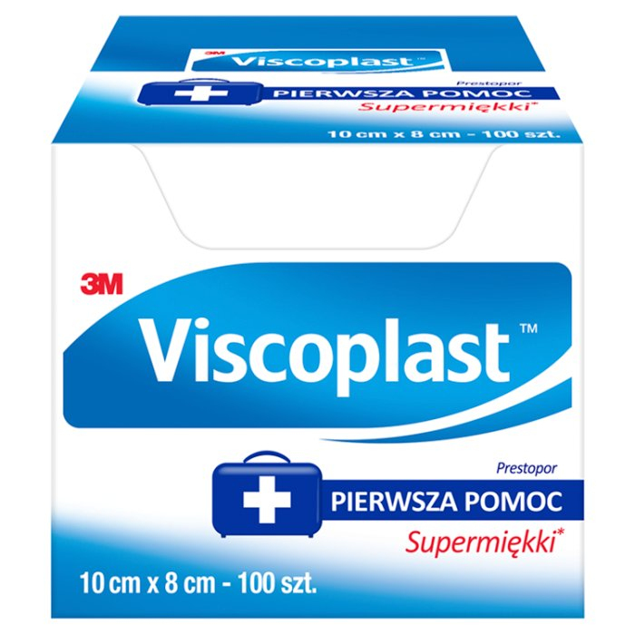 PRESTOPOR SUPERMIĘKKI Plaster z opatrunkiem 10cm x 8cm  100 szt.