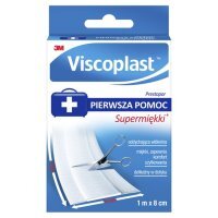 PRESTOPOR SUPERMIĘKKI Plaster z opatrunkiem 1m x 8cm 1 szt.