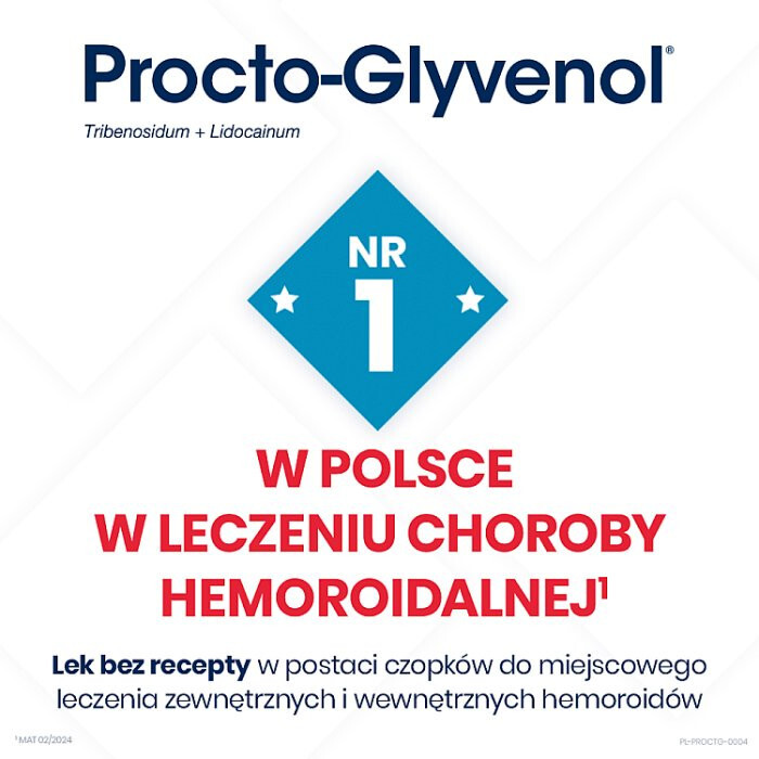 Procto-Glyvenol 10 czopków doodbytniczych / Hemoroidy
