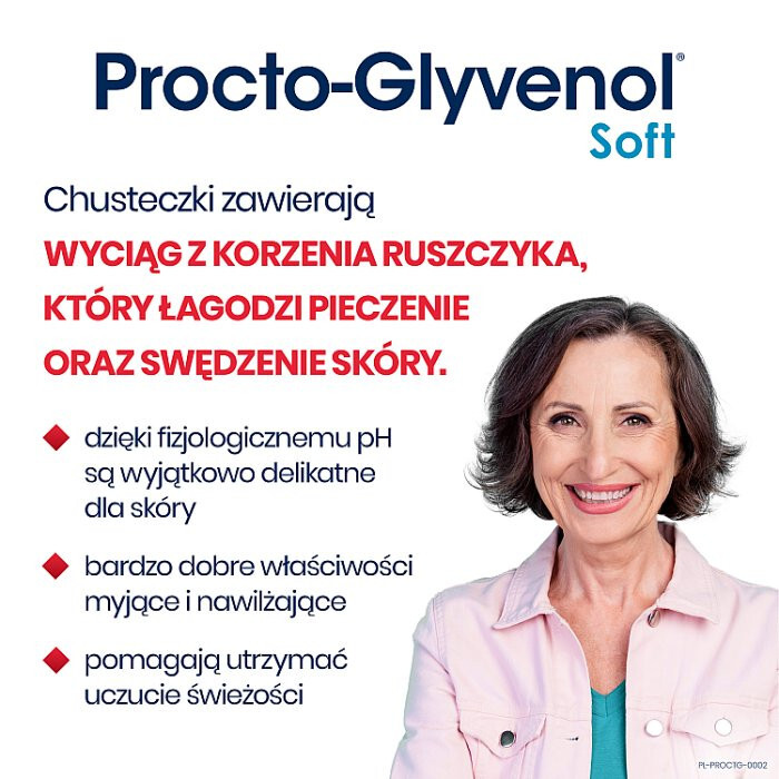 Procto-Glyvenol Soft Nawilżane chusteczki - 30 szt. / Hemoroidy