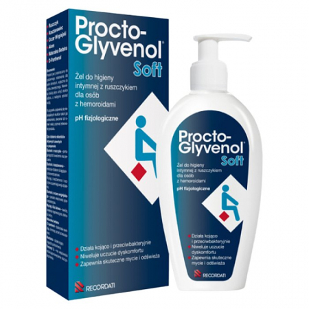 Procto-Glyvenol Soft żel do higieny intymnej z ruszczykiem dla osób z hemoroidami 180 ml / Hemoroidy