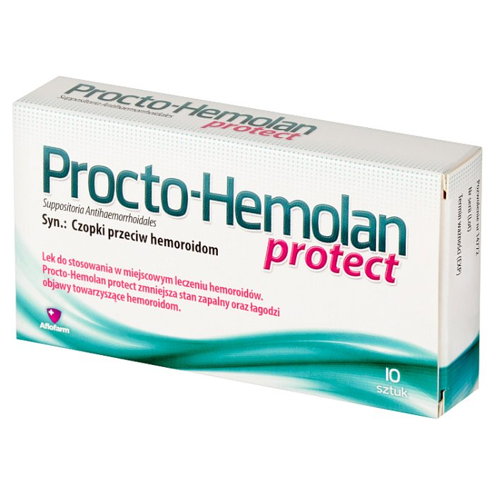 Procto-Hemolan Protect 10 czopków doodbytniczych / Hemoroidy