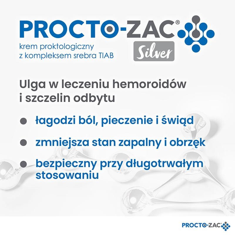 Procto-Zac Silver krem proktologiczny z kompleksem srebra TIAB, 25 ml
