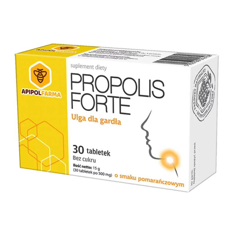 Propolis Forte tabletki do ssania o smaku pomarańczowym, 30 szt.