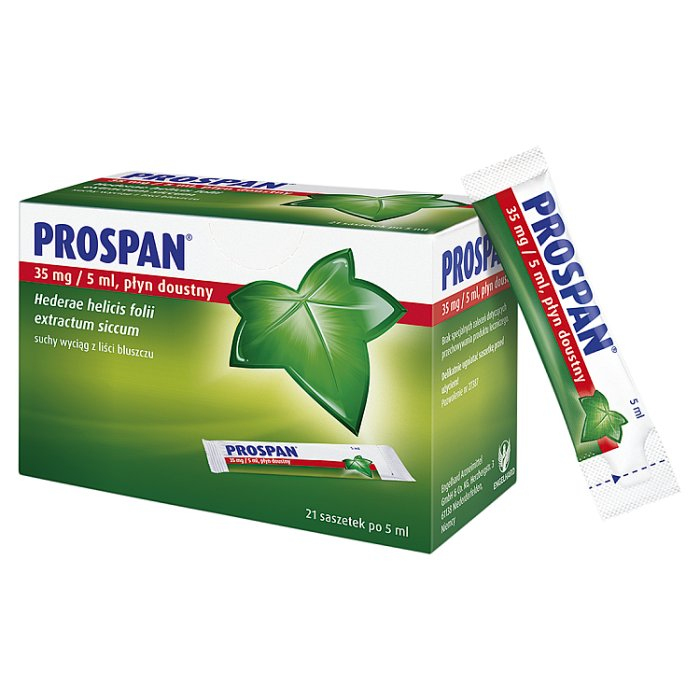 Prospan płyn doustny w saszetkach 50 ml na kaszel, 21 szt.