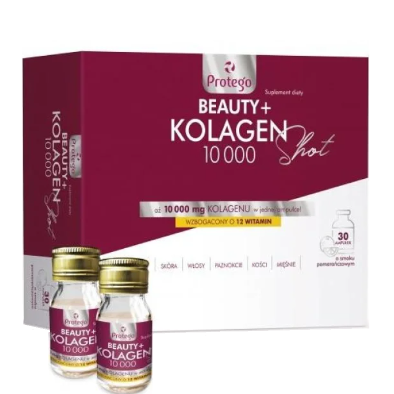 Protego Beauty+ Kolagen 10 000 Shot ampułki, 30 szt.