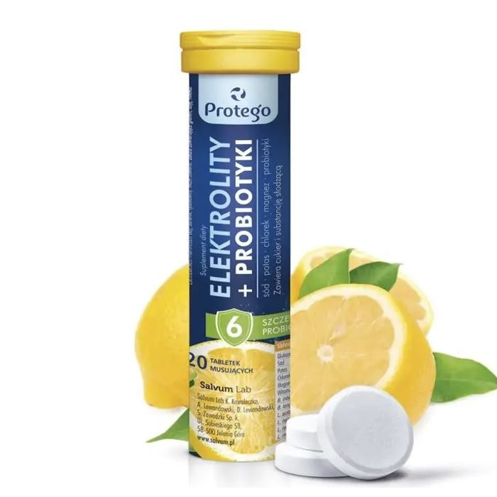 Protego Elektrolity + Probiotyki tabletki musujące, 20 szt.