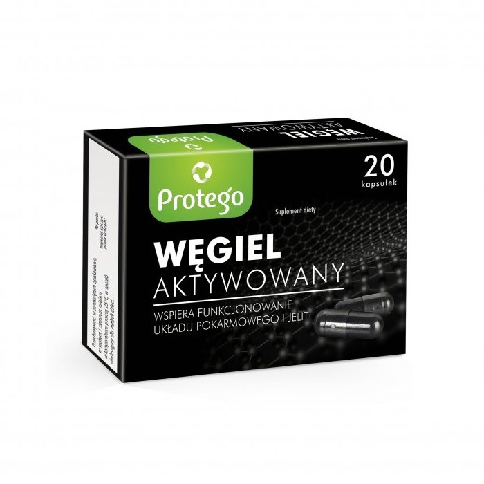Protego Węgiel aktywowany kapsułki twarde, 20 szt.