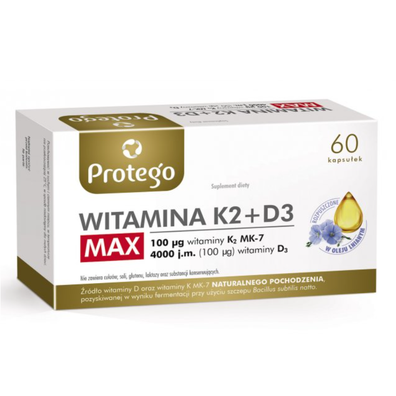 Protego Witamina K2 + D3 Max kapsułki, 60 szt.