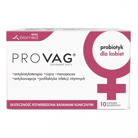 PrOVag kapsułki doustne na odbudowę flory bakteryjnej pochwy, 10 szt.