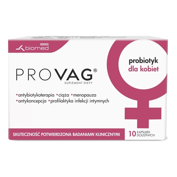 PrOVag kapsułki doustne na odbudowę flory bakteryjnej pochwy, 10 szt.