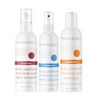 Psorisel zestaw kosmetyków na łuszczycę skóry głowy - szampon, emulsja na noc i płyn