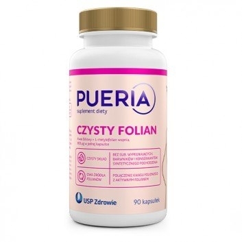 Pueria Czysty Folian kapsułki z kwasem foliowym, 90 szt.