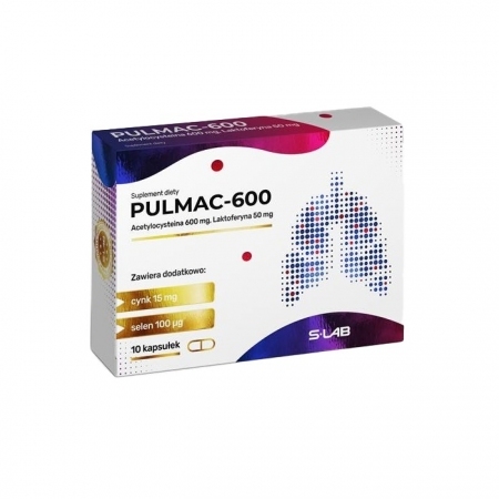 Pulmac 600 S-Lab kapsułki, 10 szt.