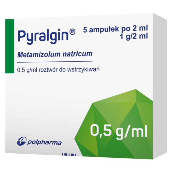 Pyralginum injection 1 g/2 ml, 5 ampułek po 2 ml