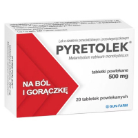 Pyretolek 500 mg tabletki powlekane, 20 szt.