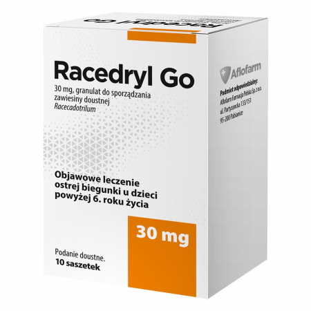 Racedryl Go 30 mg saszetki z granulatem do sporządzenia zawiesiny doustnej, 10 szt.