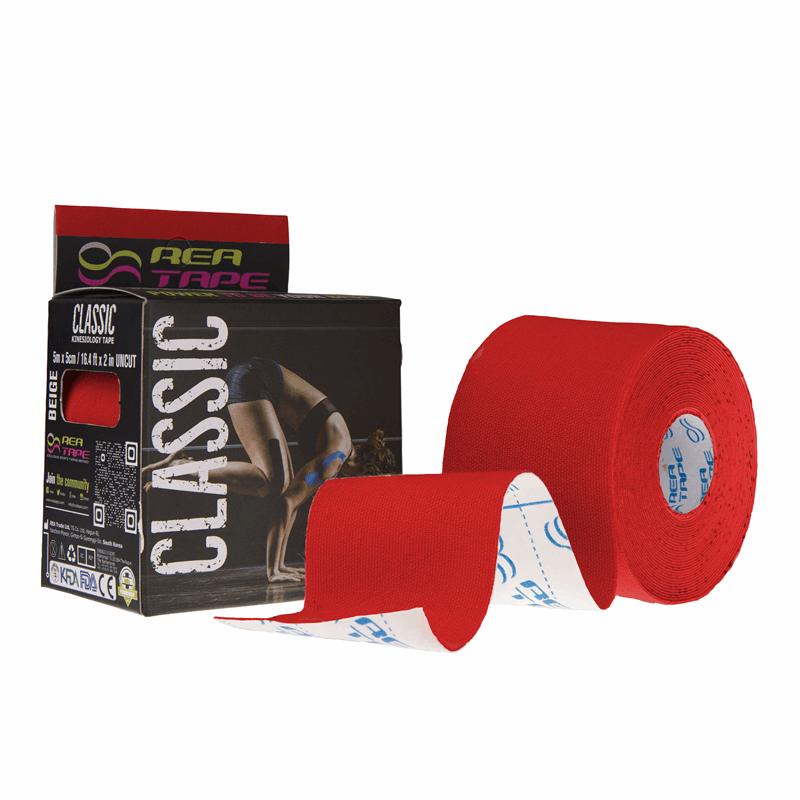 Rea Tape Classic Taśma kinezjologiczna czerwona 5 m x 5 cm, 1 szt.