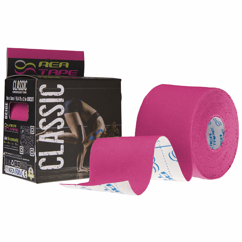 Rea Tape Classic Taśma kinezjologiczna różowa 5 m x 5 cm, 1 szt.