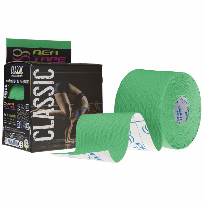Rea Tape Classic Taśma kinezjologiczna zielona 5 m x 5 cm, 1 szt.