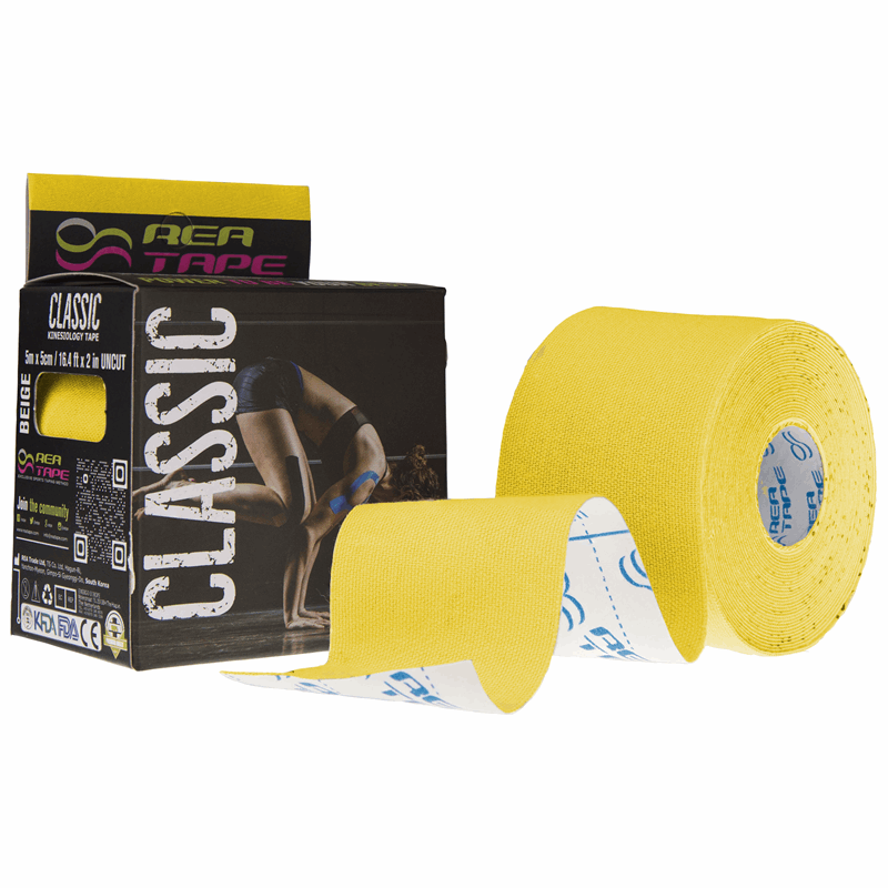 Rea Tape Classic Taśma kinezjologiczna żółta 5 m x 5 cm, 1 szt.