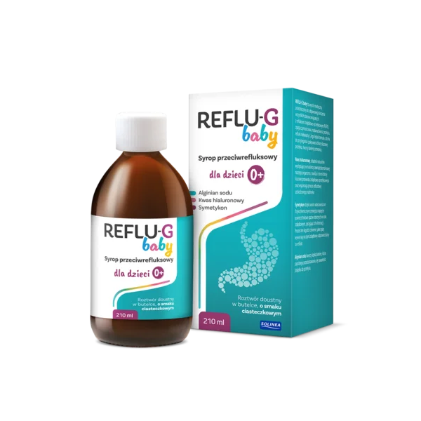 Reflu-G Baby syrop przeciwrefluksowy dla dzieci o smaku ciasteczkowym, 210 ml
