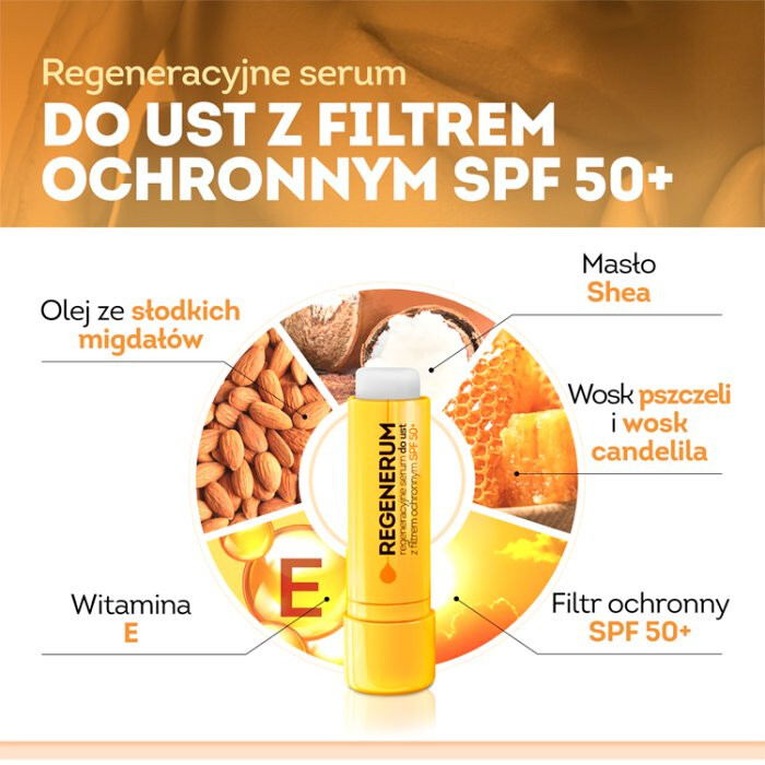 REGENERUM Regeneracyjne serum do ust SPF 50+ 5 g