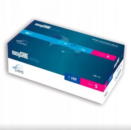 Rękawice nitrylowe bezpudrowe easyCare rozmiar S, 100 szt. 