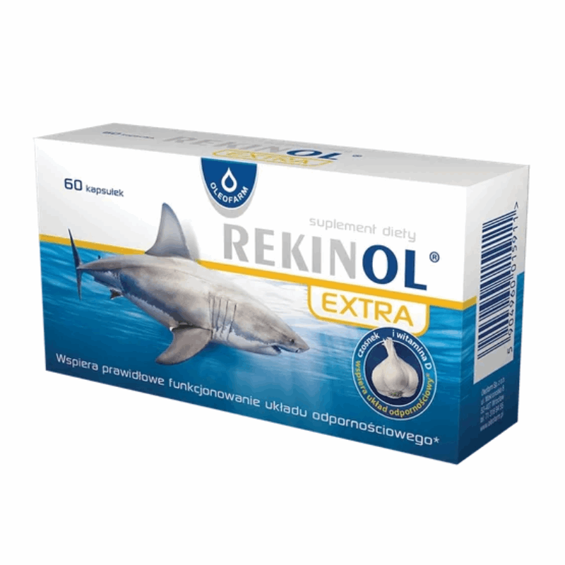 Rekinol Extra Olej z wątroby rekina kapsułki, 60 szt.