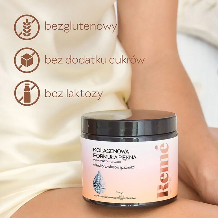 Reme Kolagenowa Formuła Piękna w proszku pomarańcza - marakuja, 150 g