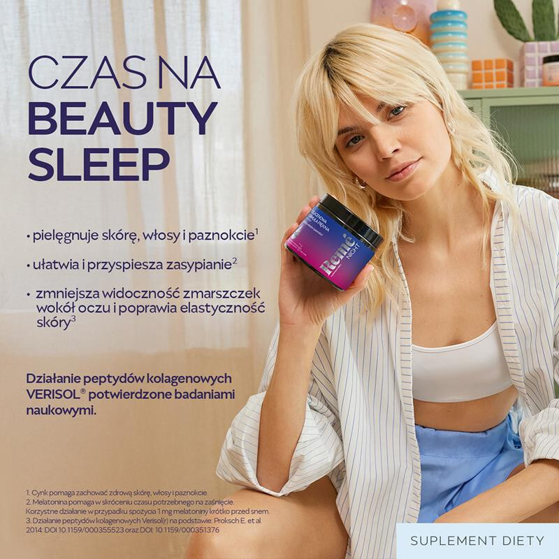 Reme Night Kolagenowa Formuła Piękna proszek o smaku owoców leśnych, 150 g