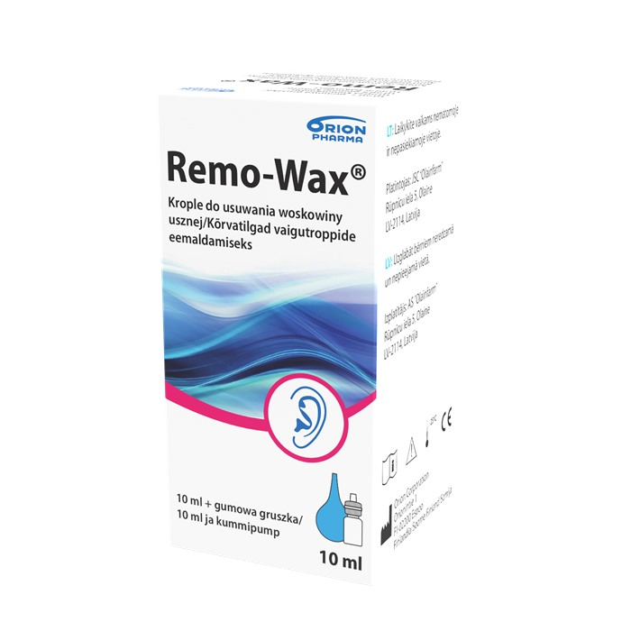 Remo-Wax krople do usuwania woskowiny usznej 10 ml + gumowa gruszka