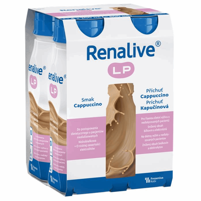 Renalive LP preparat odżywczy o smaku cappuccino, 4 x 200 ml