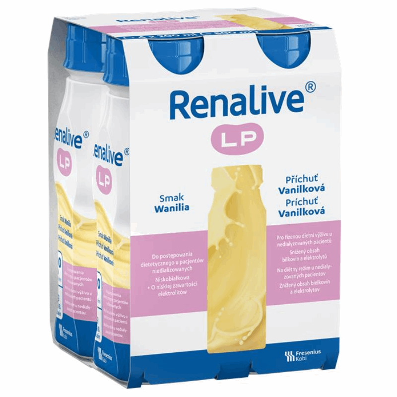 Renalive LP preparat odżywczy o smaku waniliowym, 4 x 200 ml