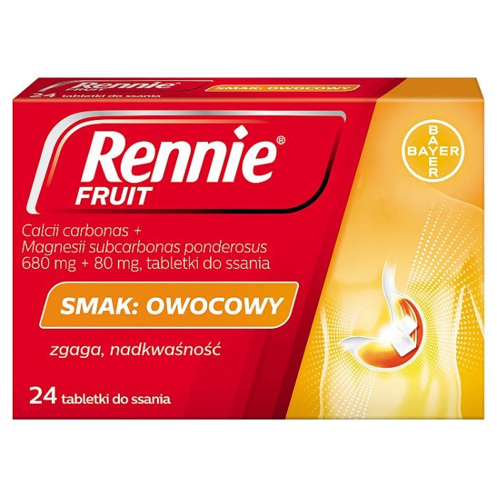 Rennie FRUIT (smak owocowy) 24 tabl.