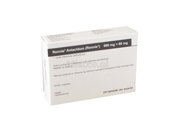 Rennie (smak miętowy) 24 tabl. IMPORT RÓWNOLEGŁY