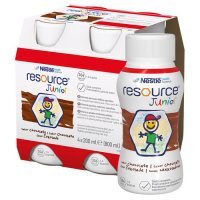 Resource Junior preparat odżywczy o smaku czekoladowym, 4 x 200 ml